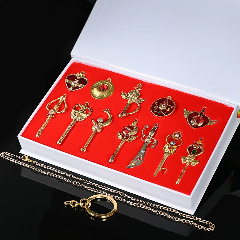 12 шт./компл. новое ожерелье с подвеской кристаллами Сейлор Мун + 1 Бесплатная