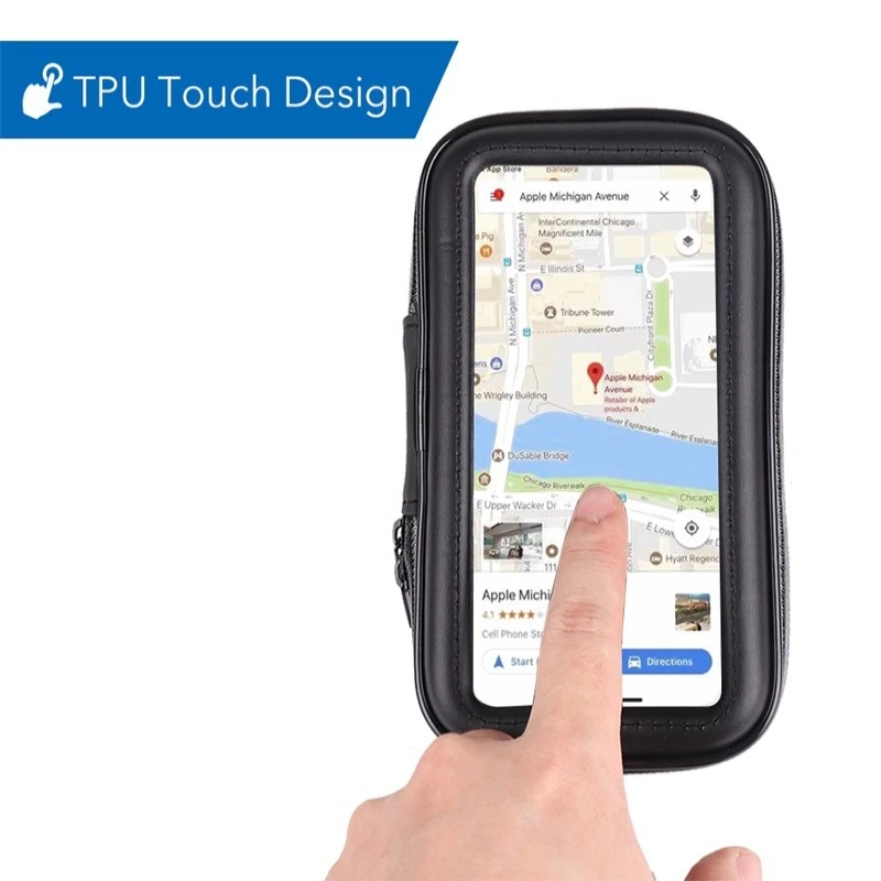 Bike Motor Phone Holder Waterproof Phone Bag Pouch Case Motorcycle Bicycle Handlebar Cellphones GPS Stand for iPhone 12 XXL Bag