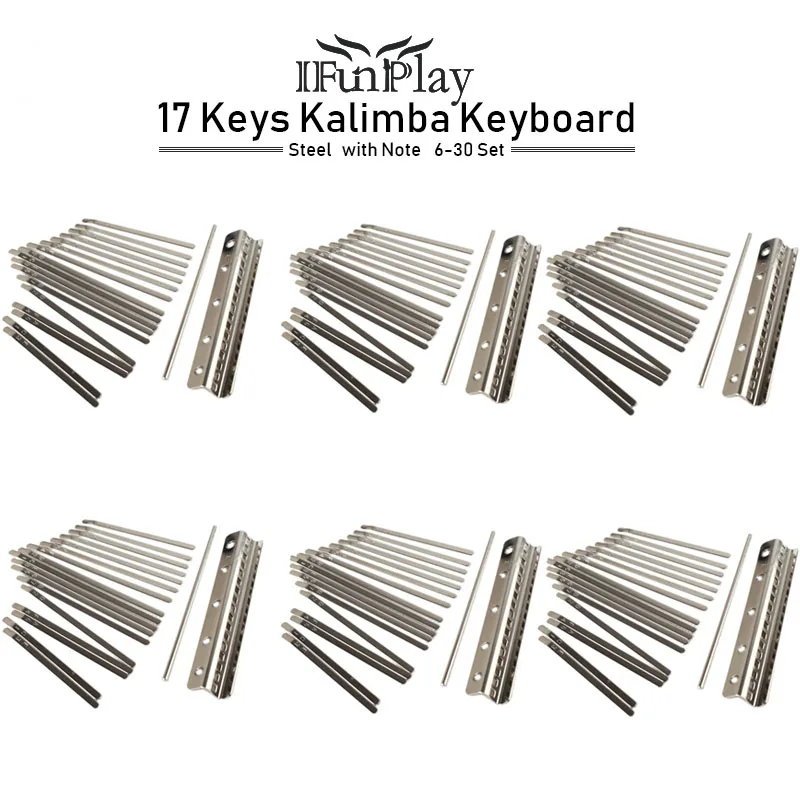 Клавиатура Kalimba для рукоделия комплект из 6 клавиш сделай сам 17 марганцевой стали