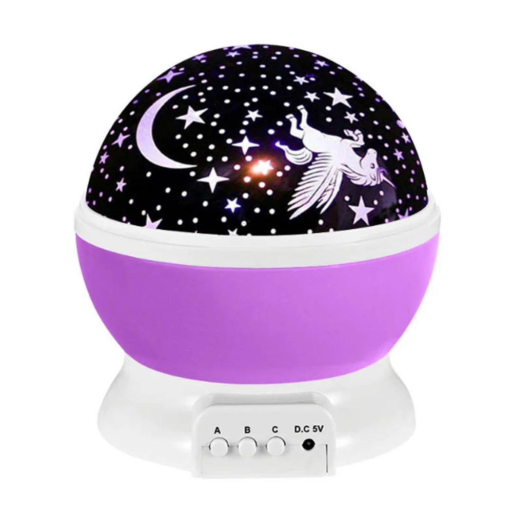 USB светильник звездного неба вращающийся светодиодный ночник лампа для