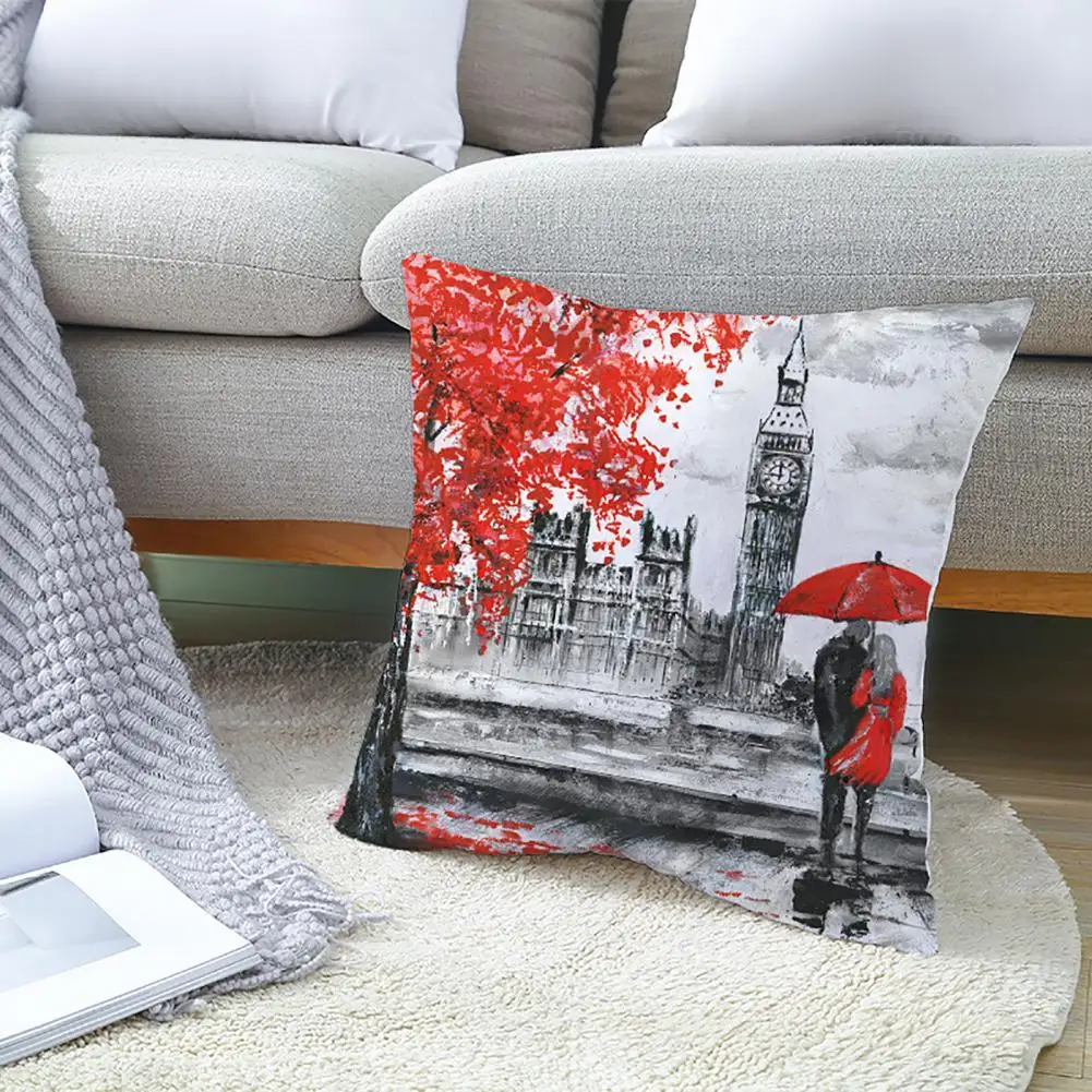 Мягкая Наволочка с принтом в виде сердца и дерева наволочка для подушки домашний