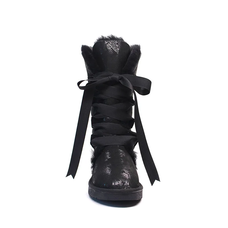 Лидер продаж модные женские зимние сапоги из 100% натурального меха натуральной