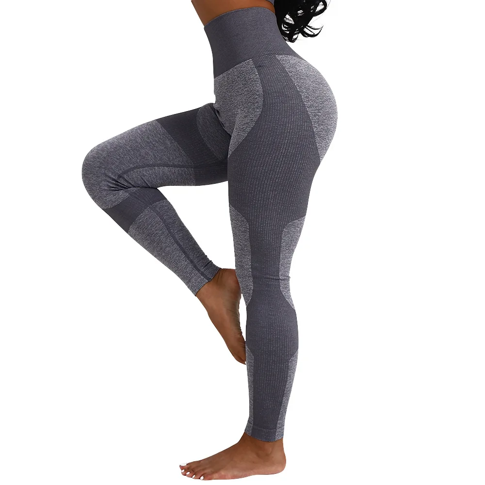 Autumn Seamless Knitted Moisture Wicking Ladies Leggings  Slimming Women's Sports Leggings Breathable Hip Lift Women Leggings