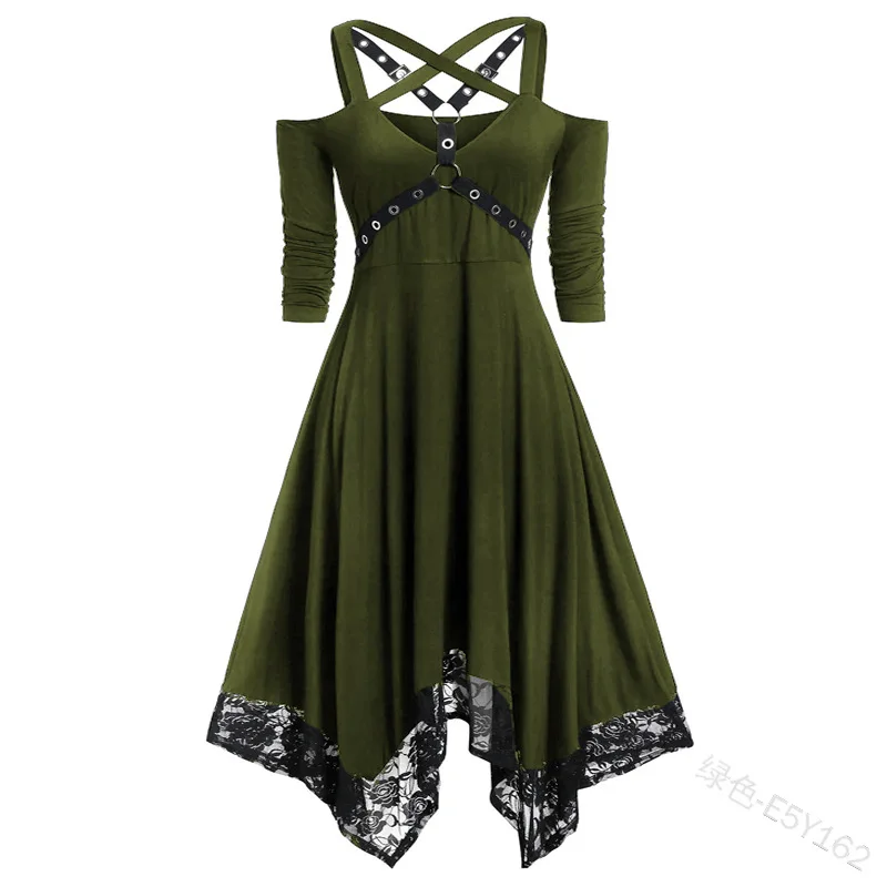 Женский костюм ведьмы из викторианского средневекового костюма на Хэллоуин