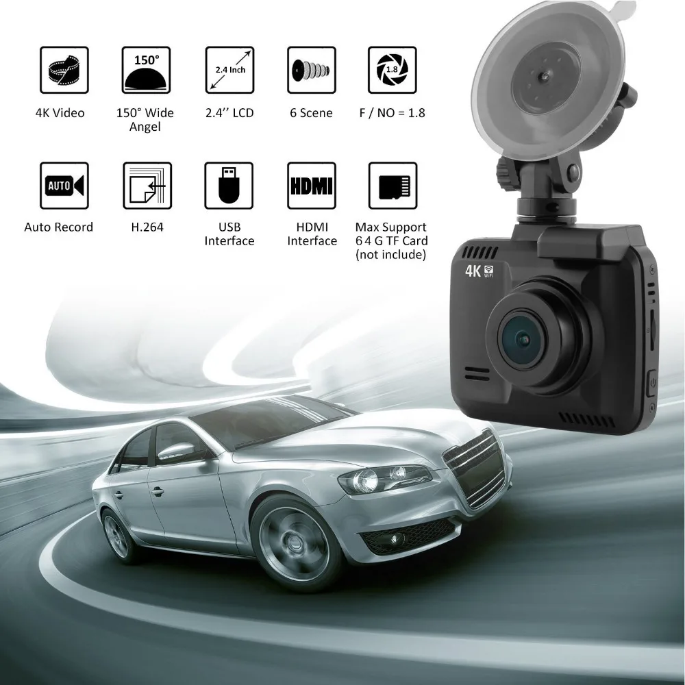 Maiyue star 2 4 дюймов FHD двойной объектив 4K Встроенный GPS Автомобильный