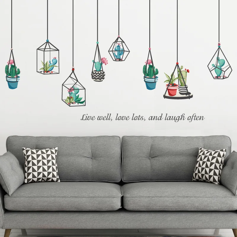 Новые наклейки на стену окно наклейка люстра сочные веранда коридор кровати