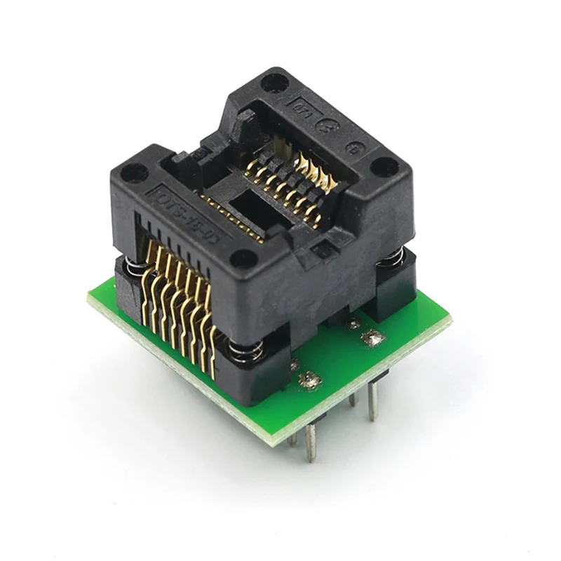Программатор SOIC8 SOP8 на DIP8 переходник с гнездом 200 мил широкое сиденье зеленый
