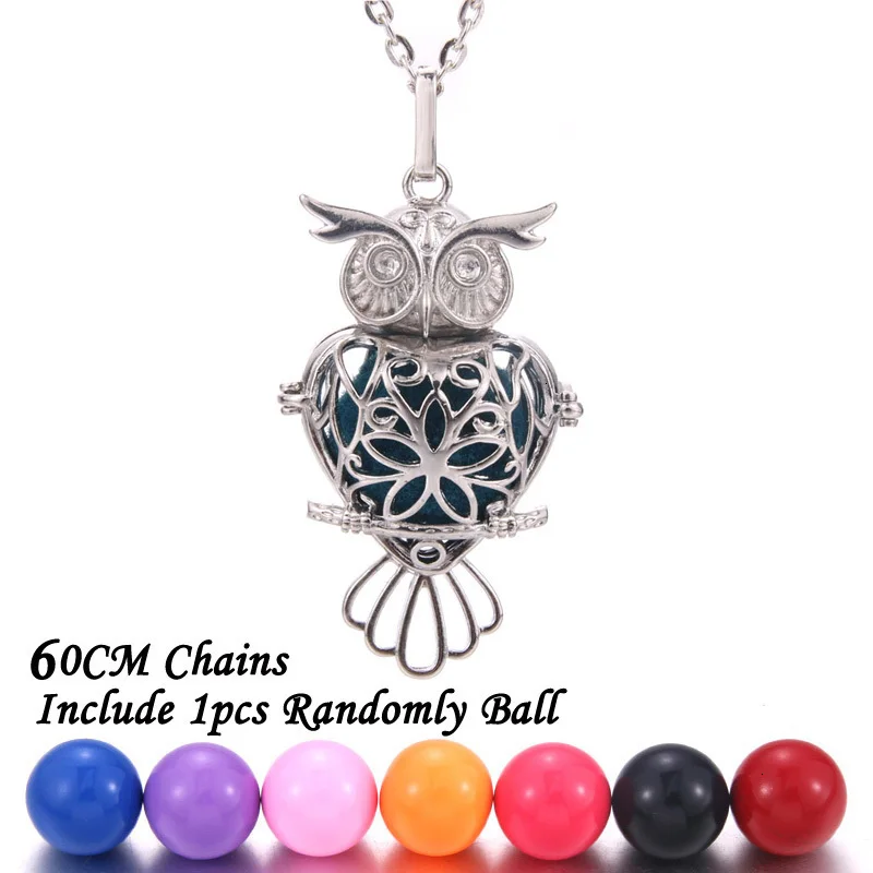 New Aromatherapy lockets Vintage silver Perfume Diffuser necklaces Aroma Essential Oils Pendant Necklace Pregnant woman necklace