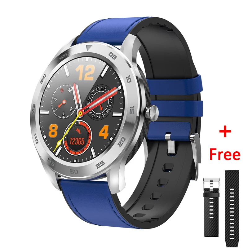 sliver blue Torntisc 1,3 дюймов 240*240 полный сенсорный Bluetooth Вызов Смарт часы для мужчин IP68 ДЛЯ huawei часы gt xiaomi gtr 300 мАч умные часы - Цвет: sliver blue
