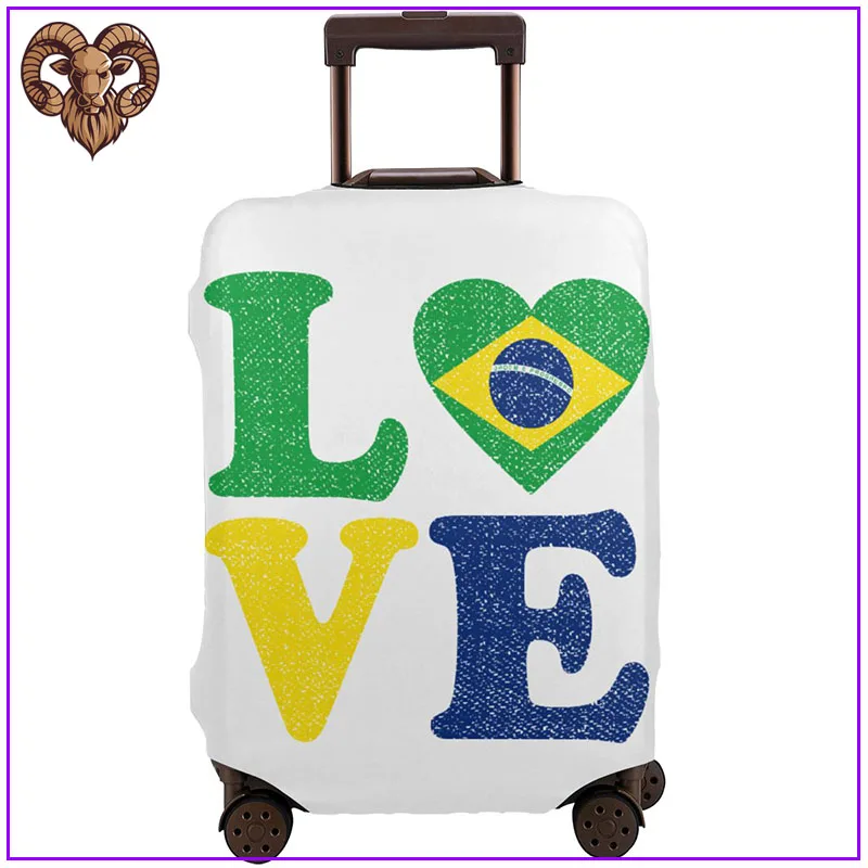 С надписью I Love Brazil аксессуары для путешествий протектор Чемодан крышка voyage