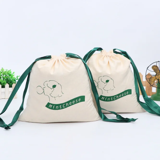 

The New Customize the Logo Cartoon animated alphabet Printed Drawstring Bags Candies Food Cookie Packaging Canvas Bag