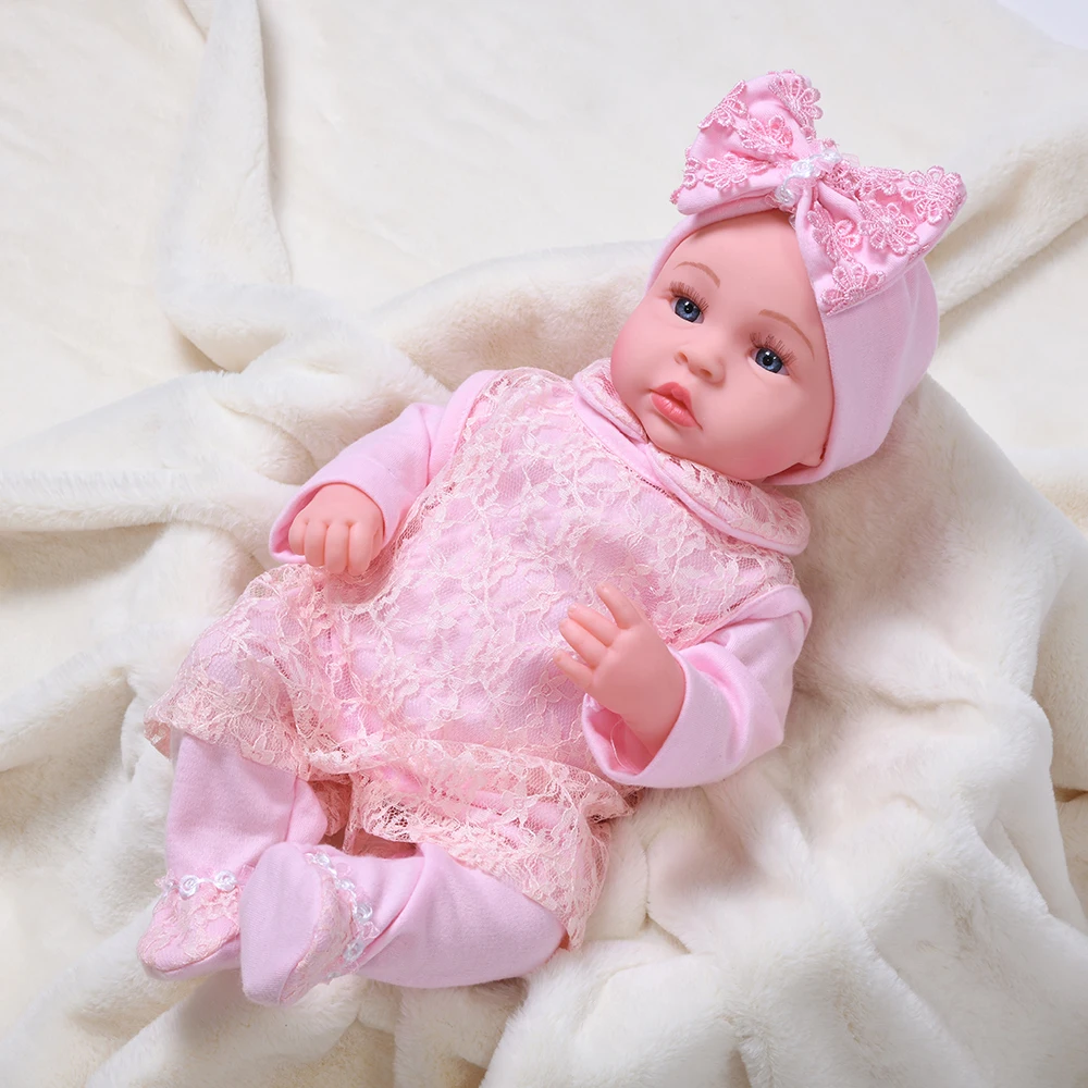 45 см Симпатичные Reborn Baby Doll девушка электрический Bebe возрождаются куклы игрушка