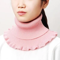 simple pullover collar windproof women ruffle edge pullover false collar false collar neck guard scarf