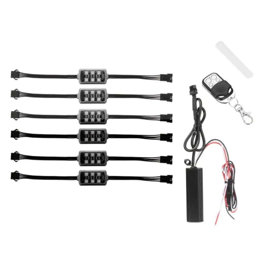 

Автомобильный атмосферный светильник с дистанционным управлением RGB светодиодный мотоциклетный умный атмосферный светильник стоп-сигнал ...