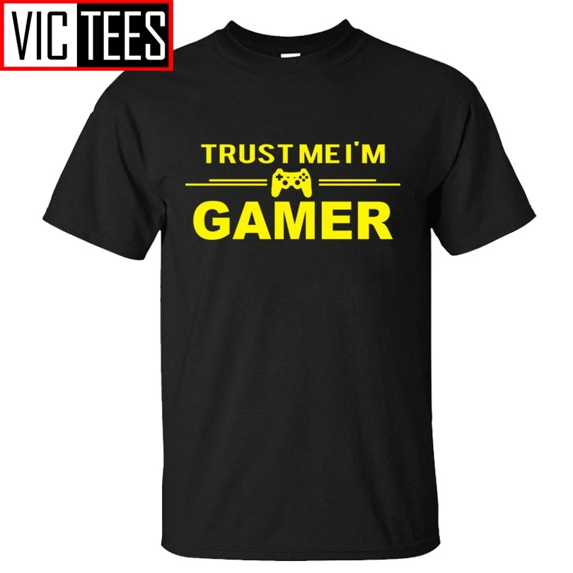 Мужская футболка с забавным принтом TRUST ME I'M A GAMER для PS4 и XBOX компьютерного гика