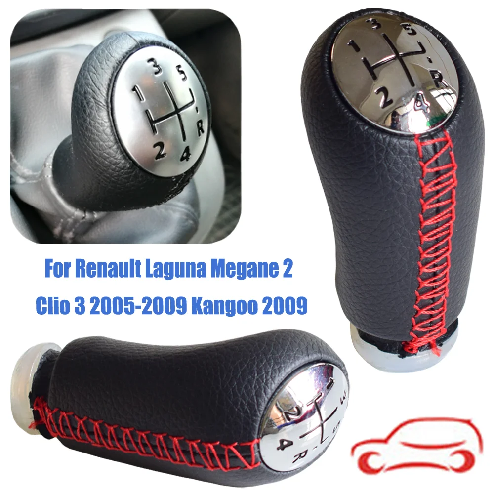 Ручка переключения передач из натуральной кожи для Renault Laguna Megane 2 Clio 3 2005-09 Kangoo 2009 MT