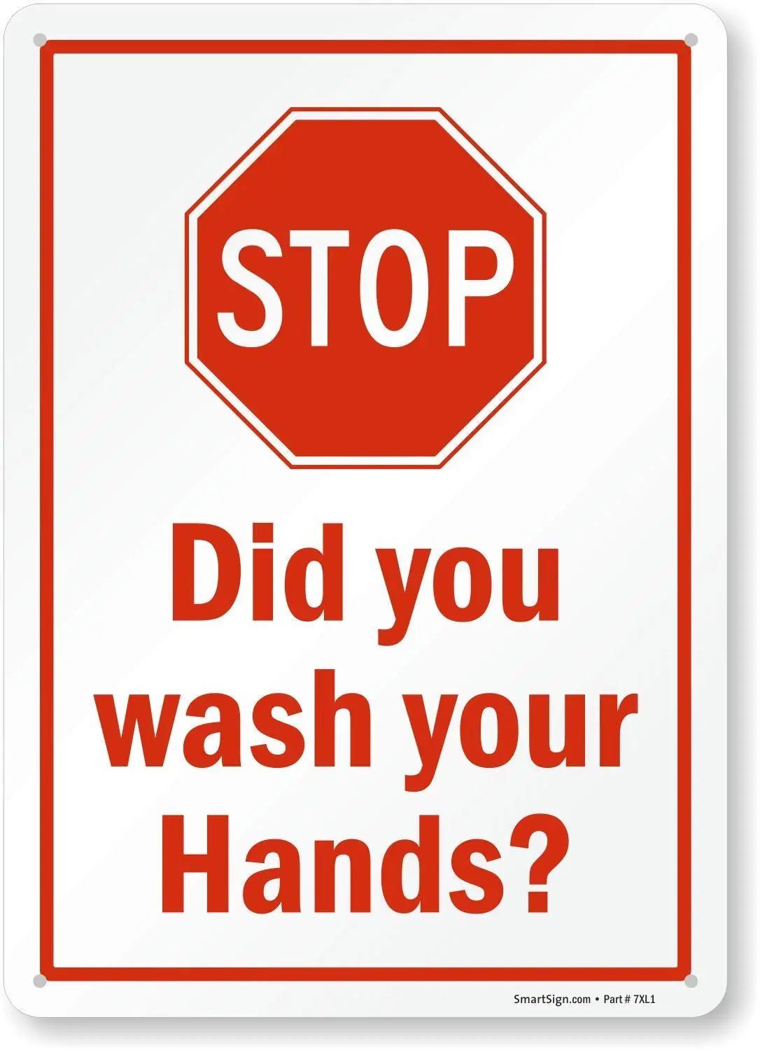 

SmartSign Stop вымыли руки во время печати | 8x12 дюймов пластик