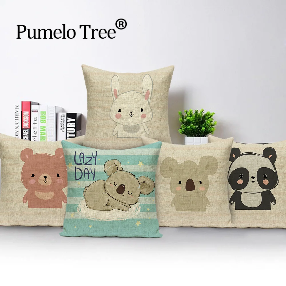 Мультяшные Чехлы для подушек милый медведь домашние декоративные подушки чехол