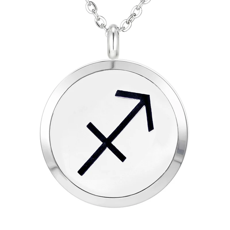 С цепочкой подарок 12 знаков зодиака 30 мм Нержавеющая сталь Эфирное Масла