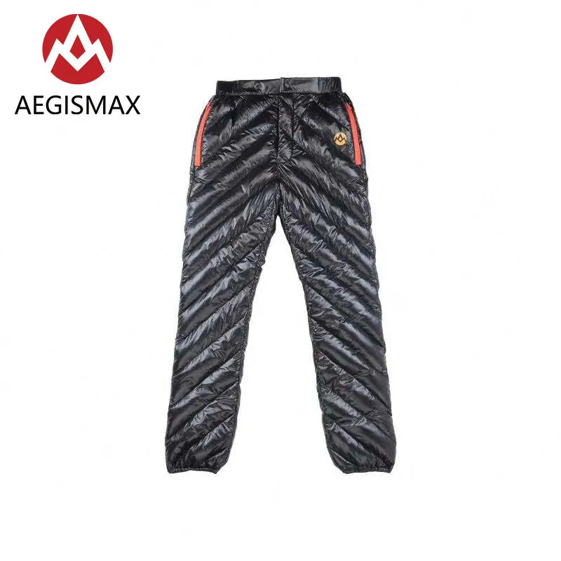 Standard-Black AEGISMAX пуховые штаны для улицы 800FP зимние штаны 95% белые гусиные пуховые штаны утолщенные сверхлегкие походные водонепроницаемые штаны - Цвет: Standard-Black