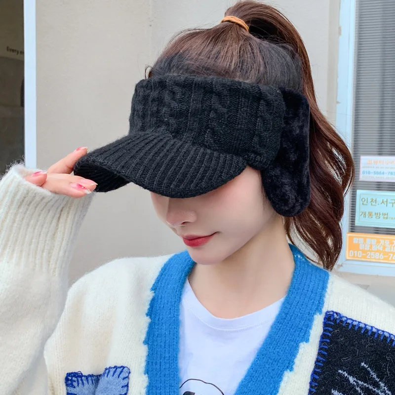 Новинка Шапка-бини Женская осенне-зимняя универсальная пустая шапка-топ модная