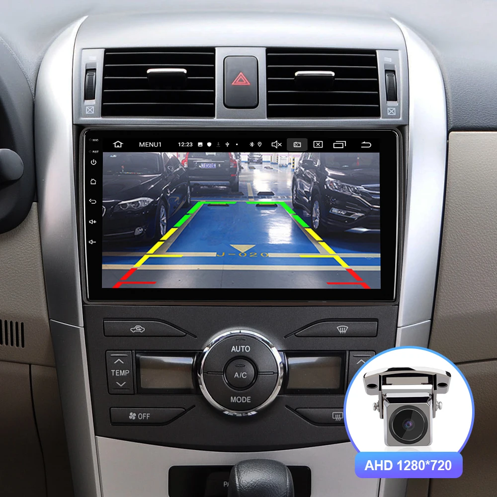 Автомагнитола ISUDAR V72 Android 10 для Toyota Corolla E140 E150 2007 2008- GPS 4G Net QLED голосовое управление