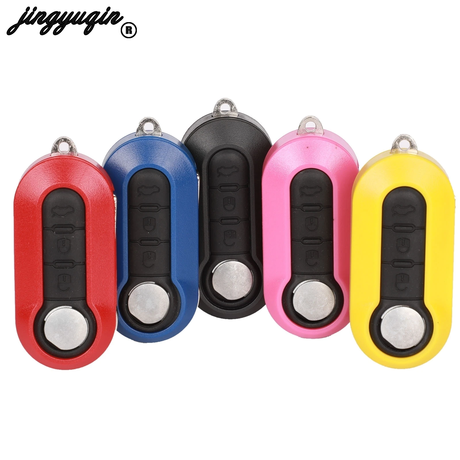 Чехол для ключей jingyuqin 3 кнопки раскладной чехол с дистанционным управлением FIAT 500