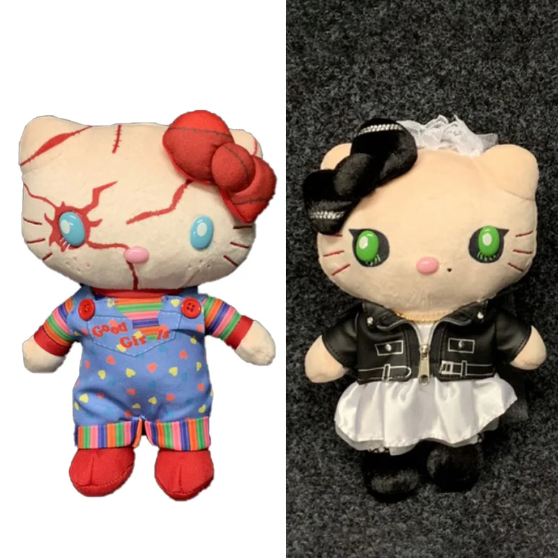 

23Cm Sanrio Kitty Bride Anime Cartoon Play Chucky Tiffany Kawaii Hellos Plush Bag Stuffed Dolls Baby Christmas Birthday Gift