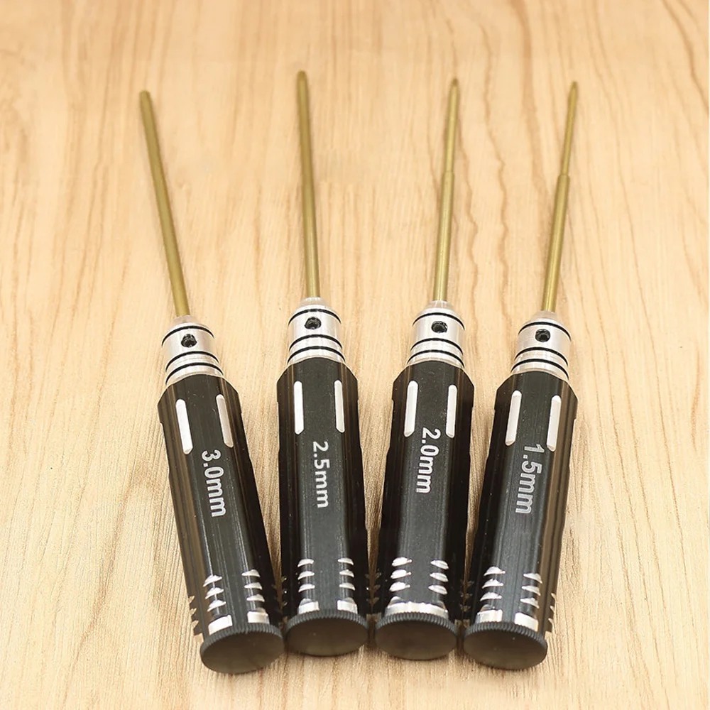 

4 In 1 Screwdriver Hexagon Head 1.5/2.0/2.5/3.0mm Hex Screw Driver Tool Set Professional RC Tools Kits For FPV Helicopter Car