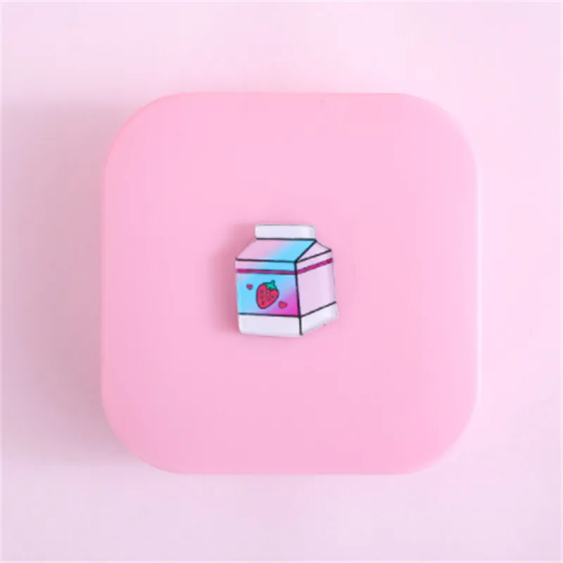 Strawberry Milk 1 шт. милый мультфильм девушка сердце контейнер для контактных линз St tudent мягкие младшие сестры очки коробка красивый футляр для учеников кормящих - Цвет: Strawberry Milk