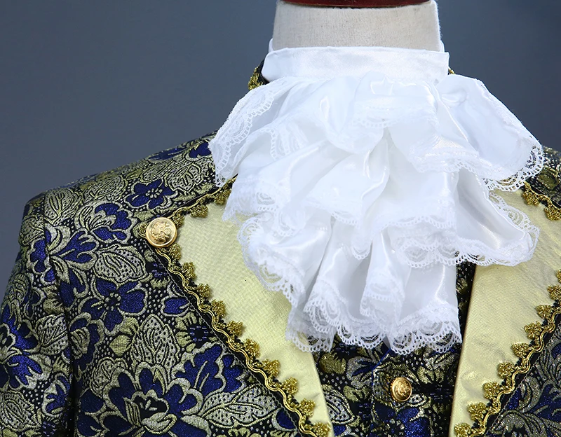 Европейский готический стиль дворца темно синий костюм фиолетовый для мужчин