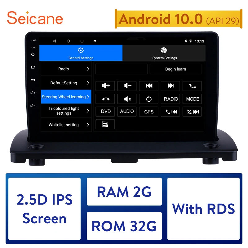 Seicane 2 Гб RAM Android 10 0 Автомобильный GPS Радио стерео плеер для 2004 2005 2012 2013 2014 Volvo XC90