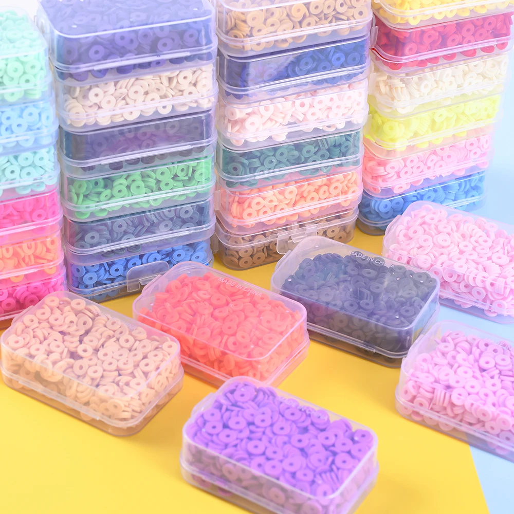 Плоские круглые бусины 6 мм из полимерной глины чип-диск свободный разделитель