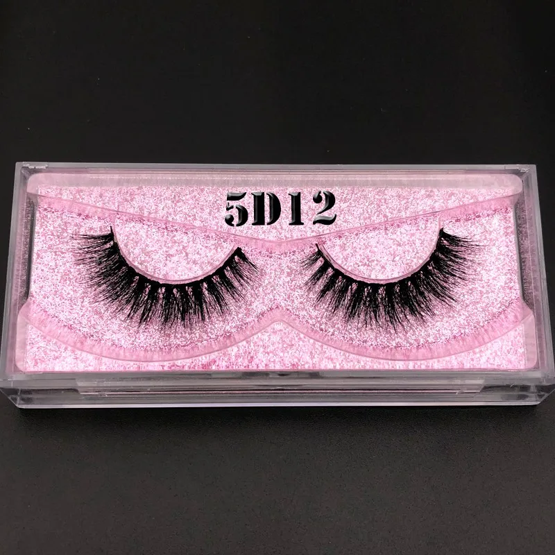 5D12 Mikiwi 5d lashes 3D норковые ресницы розовое золото блестящий чехол коробка с собственным логотипом для оптового заказа whalesale - Цвет: 5D12