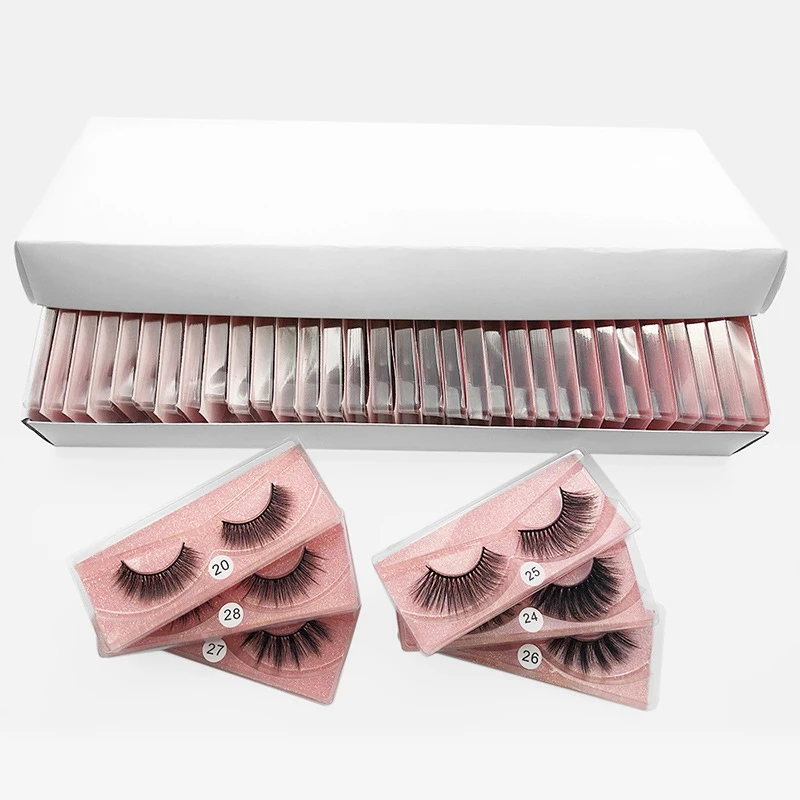 

40Pairs 10Styles Lashes Handmade False Eyelashes Set Professional Fake Eyelashes Pack Dramatic Volume Eyelashes