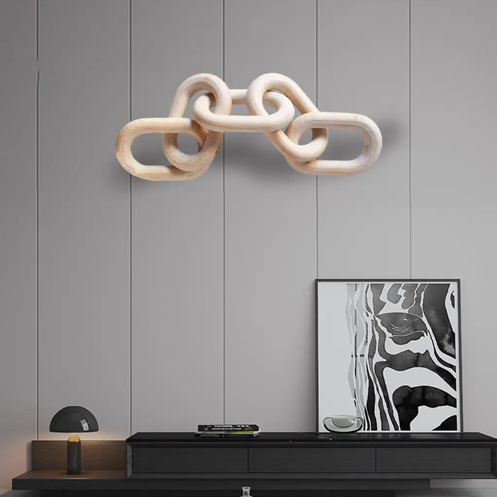 

Деревянная цепочка с 5 звеньями, украшение для спальни, фермерского дома, настольный поднос, 22 дюйма, ручная работа