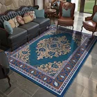 Модный американский персидский ковер Ретро Геометрия красный цветок дизайн гостиная спальня Холл винтажный кофейный столик офисный Коврик для пола