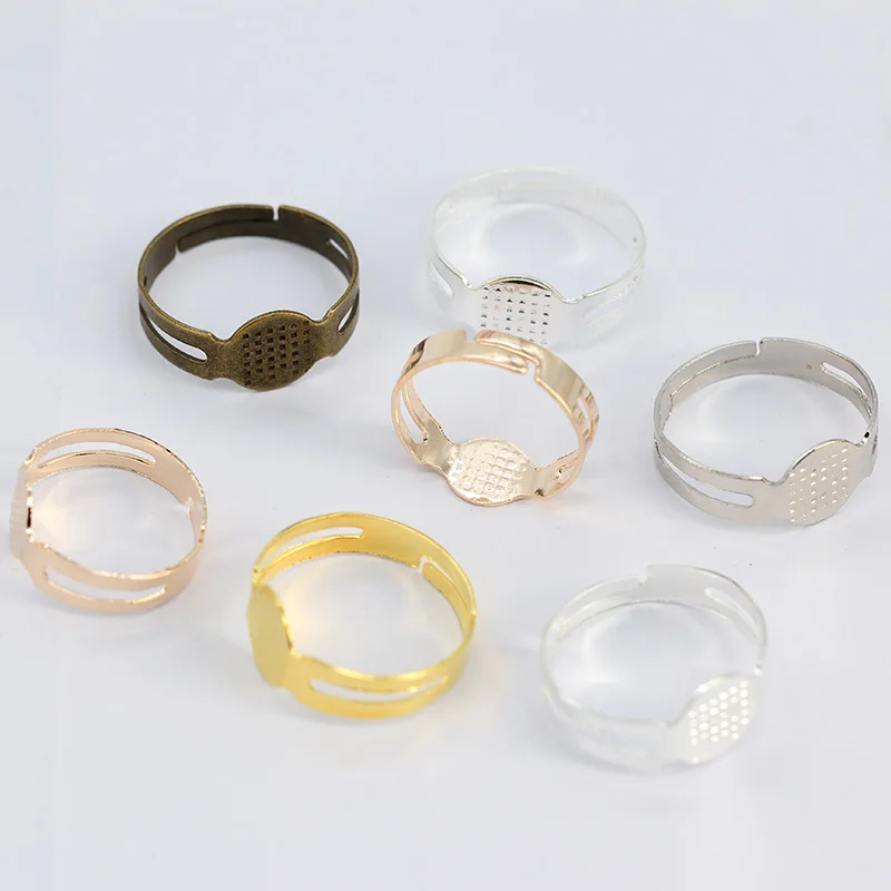 50p серебряное/золотое/бронзовое покрытие 7/8 мм прокладка регулируемое пустое