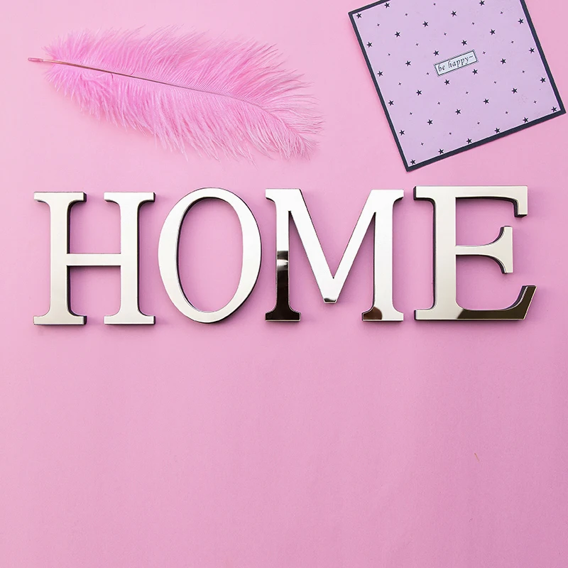 

Зеркальные настенные 3d-наклейки в виде английских букв, 10 см