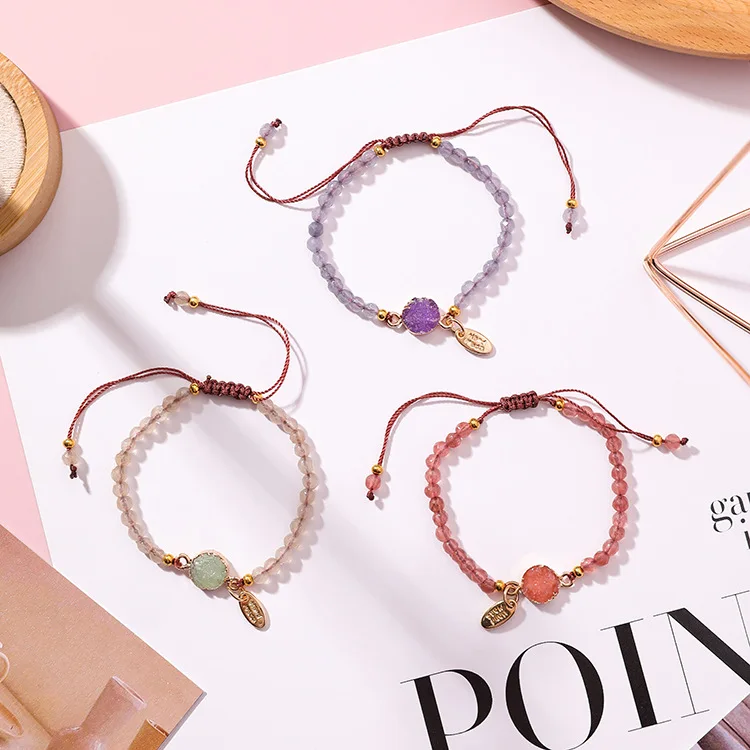 Корейский ручной работы из бисера Кристалл Нерегулярные камень Регулируемый