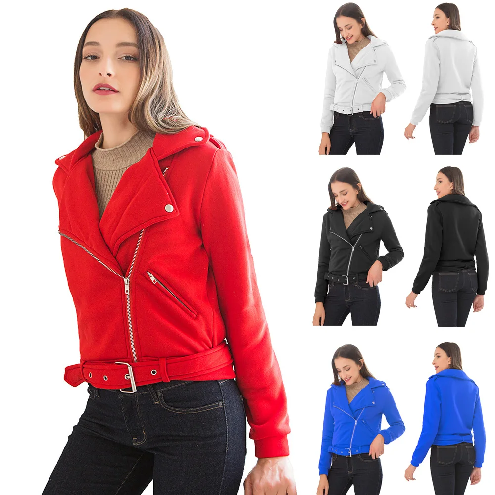 

Женская куртка CHANWELL с длинным рукавом, однотонная тонкая женская короткая зимняя куртка сезона 2019, повседневная облегающая женская одежда