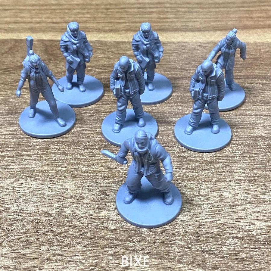 Серая миниатюра людей для этой войны в шахте 7 шт. партии настольные игры фигурки