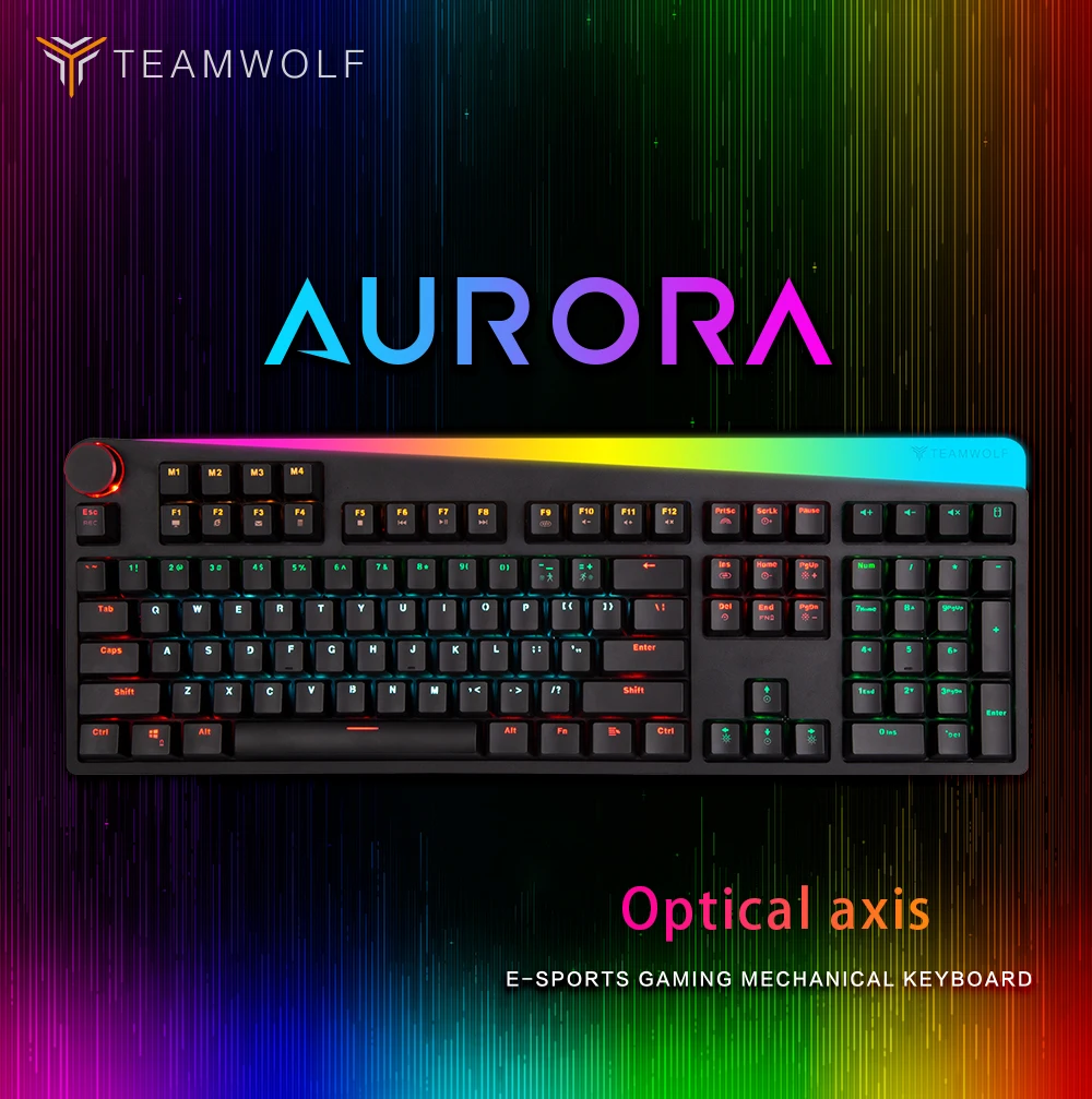 Команда волка профессиональная игровая механическая клавиатура RGB с подсветкой USB Проводная оптическая ось русская/английская модель для компьютера