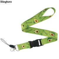 20pcslot blinghero cute avocado lanyards fruit keys id badge phone holder hnag rope with keys phone diy neck strap bh0188