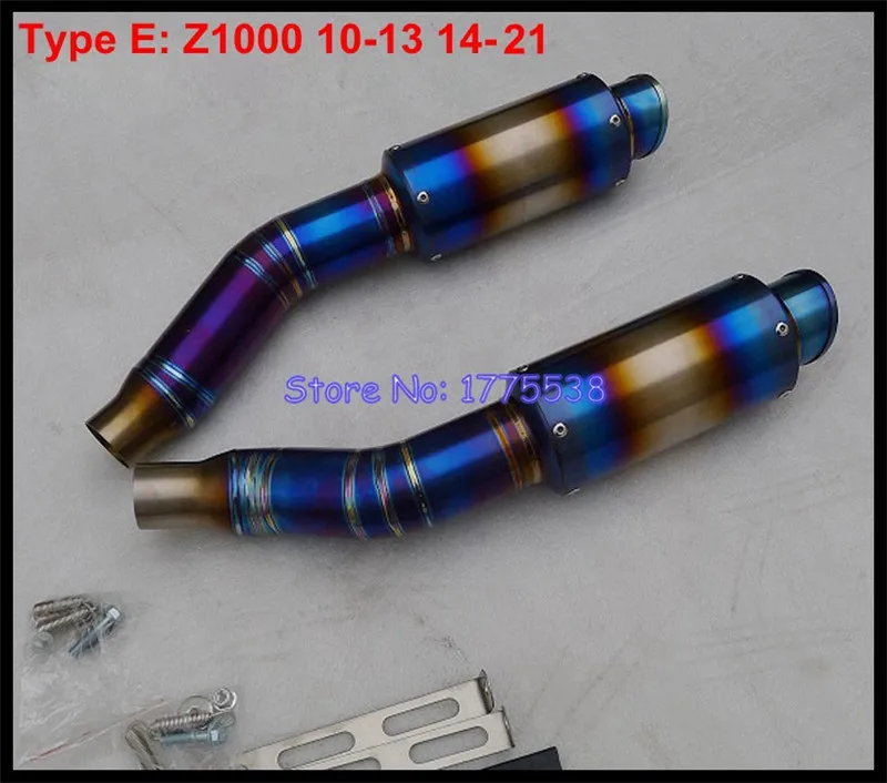 

Carbon Fiber Z1000 2010-2013 2014-2021 Motorcycle Exhaust Muffler Pipe Escape Link Pipe Motorbike Exhaust for Z1000 10-13 14-21