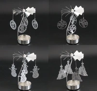 10pcs silver rotary candlestick candle holder wedding baby shower xmas party birthday favor gift souvenir cake home decoration