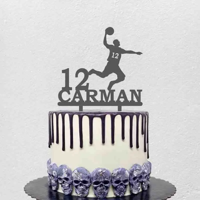 

Personalized Handball Cake Topper Custom Name Age Man Playing Handball Topper For Handball Player Birthday Party Cake Decoration