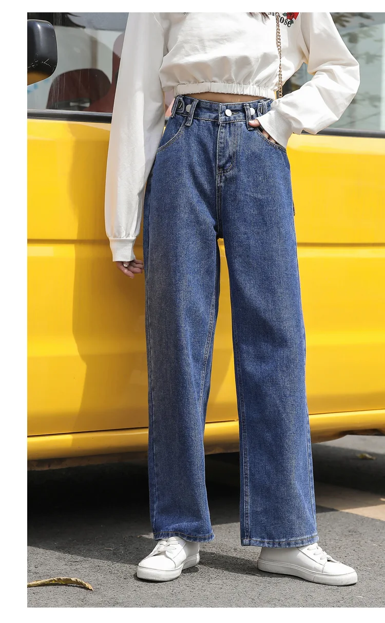 Женские весенние повседневные свободные широкие джинсовые штаны джинсы для