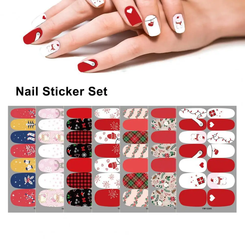 

Nail Adhesive Sticker Exquisite Pattern Nail Design Accessories Christmas 2D Nail Art Sticker for Nail Salon
