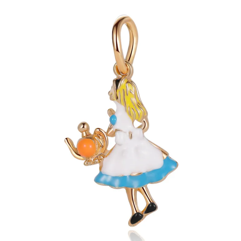 

1 шт., новинка, милая подвеска «Девочка желающая», бусины «сделай сам», подходящие для оригинального браслета Pandora, женские украшения, подарк...